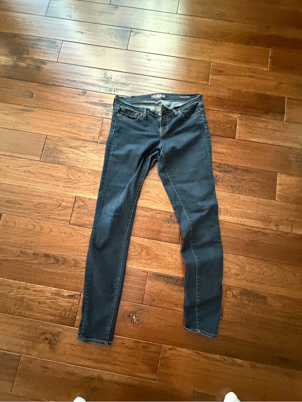 Lucky Brand Charlie Skinny Jeans - Indigo with Gold Stitching